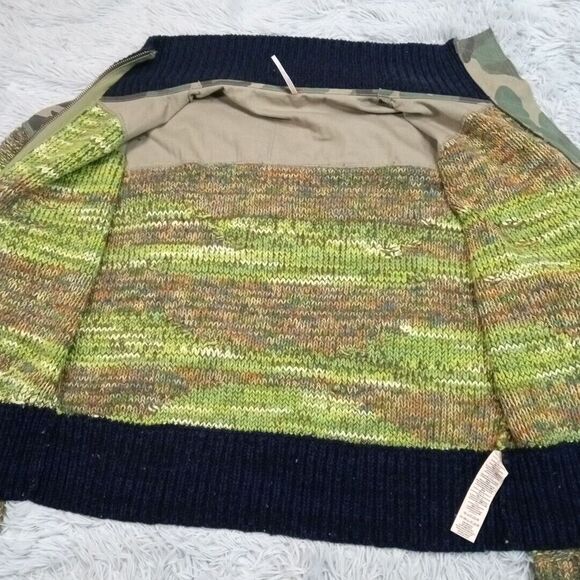 Free People Green and Orange Camouflage Cardigan - Picture 10 of 10